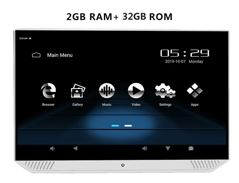 13,3 дюймов Android 9,0 2 ГБ+ 32 ГБ Автомобильный подголовник монитор 1920*1080 4K 1080P сенсорный экран wifi/Bluetooth/USB/SD/HDMI/FM/зеркальное отображение
