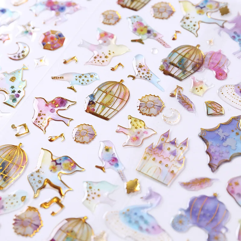 5 шт. декоративные 3D наклейки для девочек с кристаллами