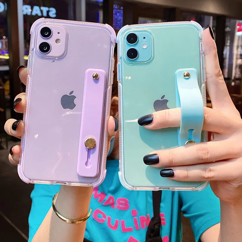 

ShockProof case For iPhone 12 mini Case 12 Pro Wrist band Phone case For iPhone SE 2020 11 Pro XS Max X XR iPhone 8 7 Plus