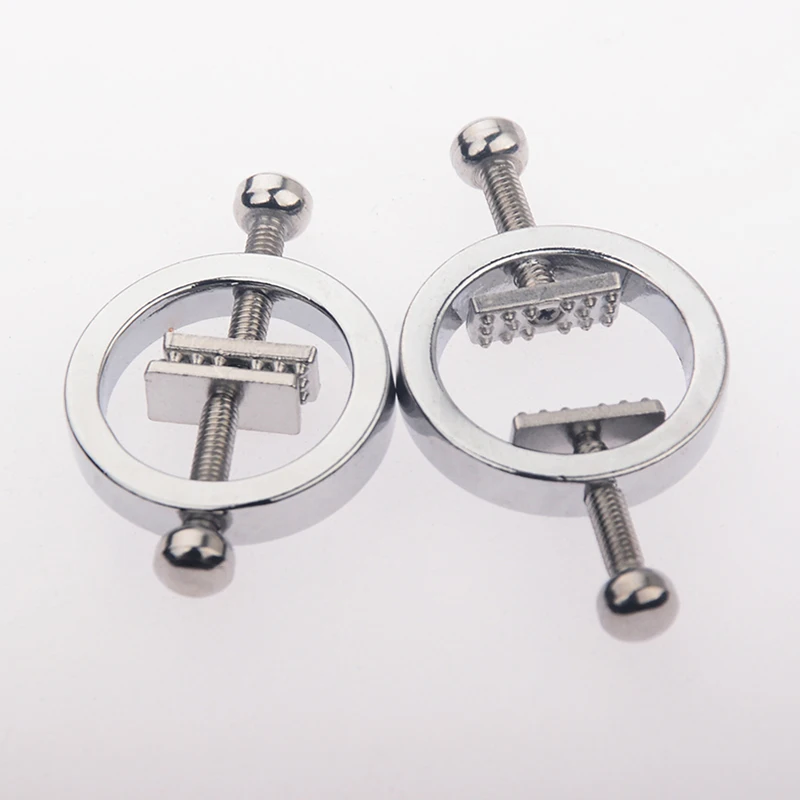 1 пара Нержавеющая сталь регулируемые зажимы для сосков фетиш бдсм играть