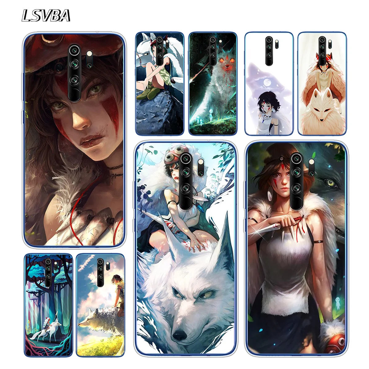 

Soft TPU Silicone Cover Anime Princess Mononoke For Xiaomi Redmi Note 9 9S 8T 8 7 6 5A 5 4X 4 Pro Max Phone Case