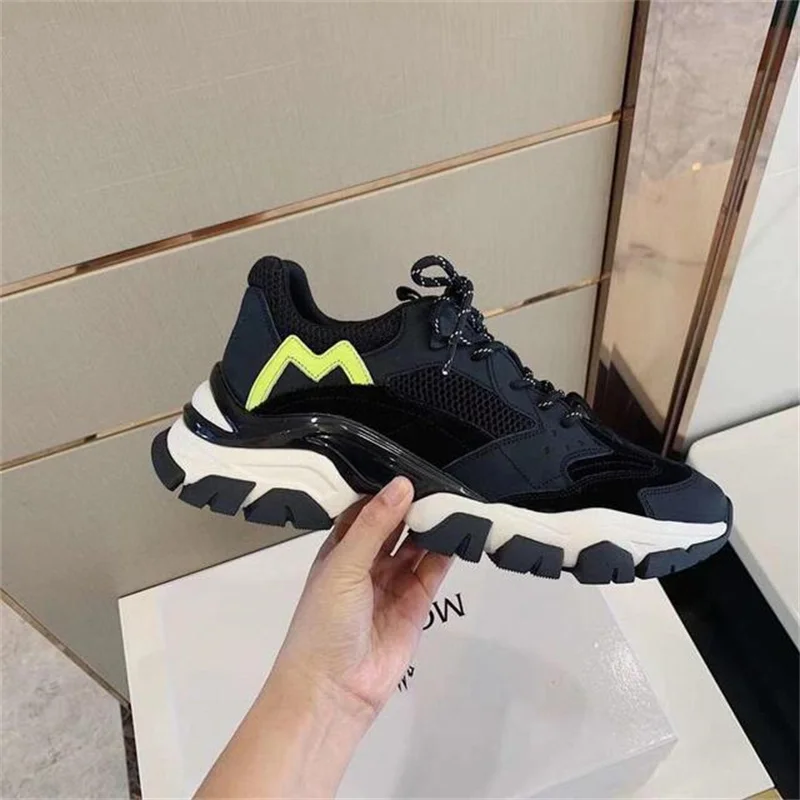 

European Station 2021 New Leather Casual White Shoes For Men And Women Di Lieba Same Ladies Style Running Shoes For Men And