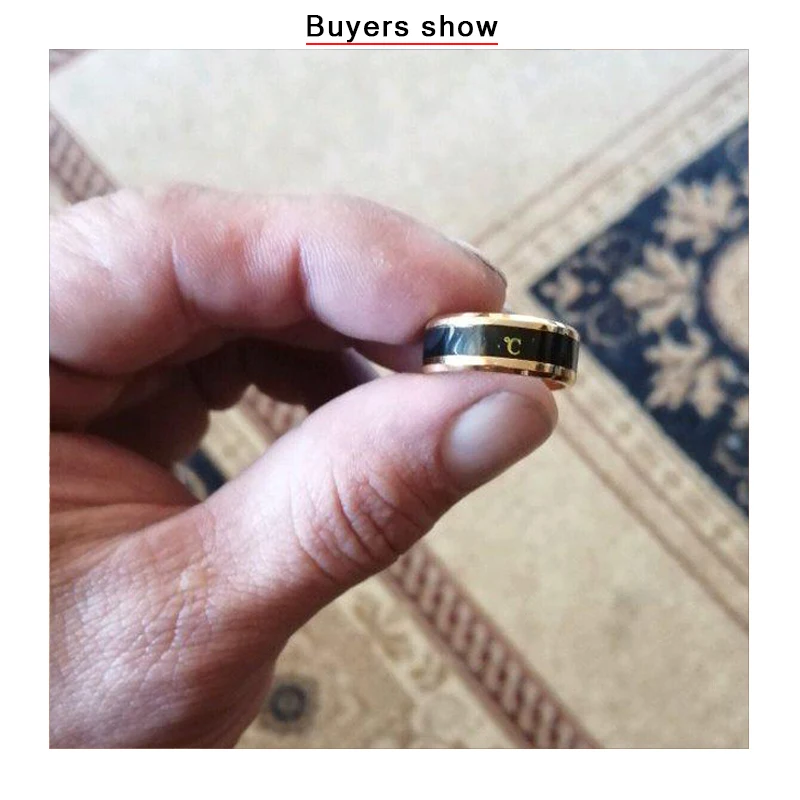 Модный умный термометр измерительное кольцо из нержавеющей стали простые