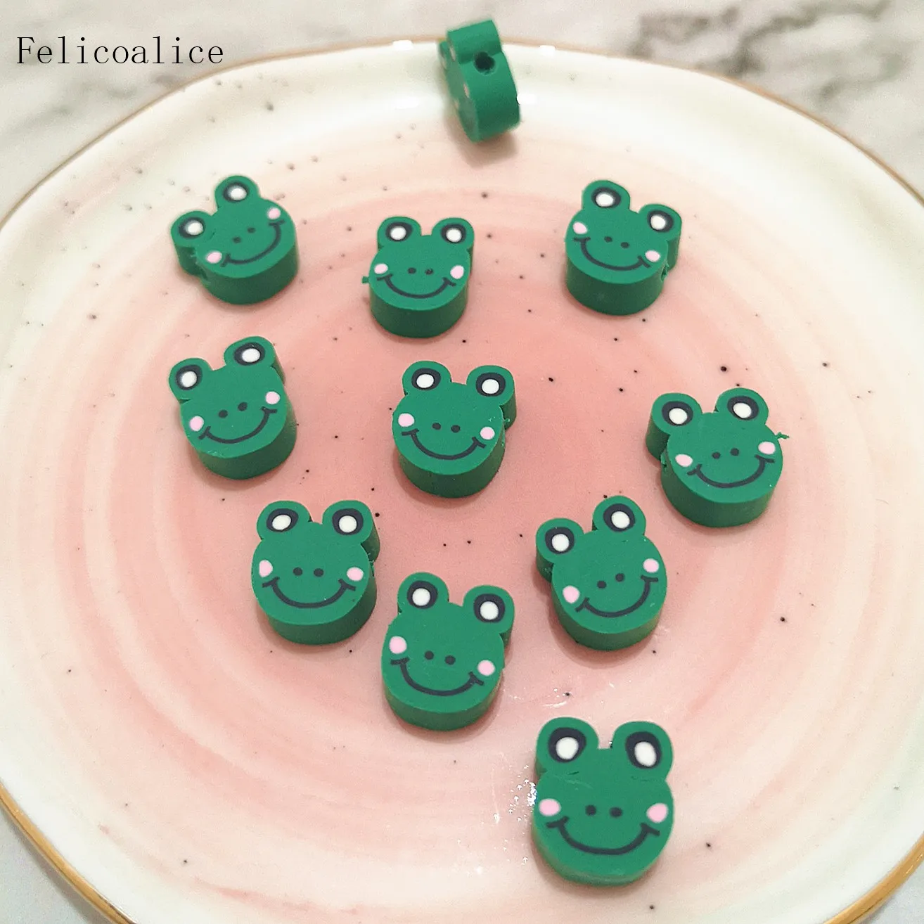 

1000pcs10mm Animal Shape Polymer Clay Flat Back Loose Spacer Beads For DIY Handmade Gift Jewelry Making Necklace Bracelet