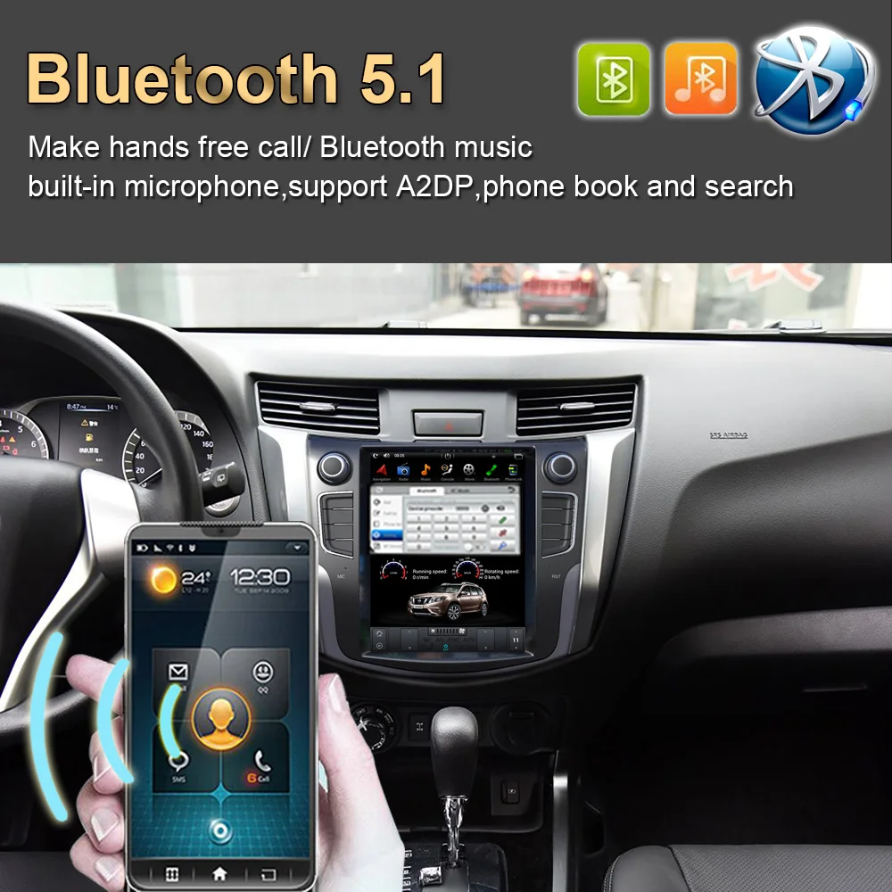 Вертикальный Автомобильный GPS-навигатор в стиле Tesla Android 9 0 для NISSAN NAVARA 2014-/NP300