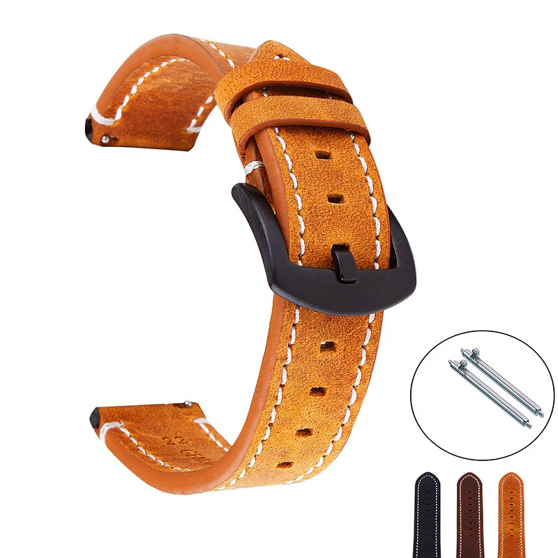 

Replaceable Watchbands for HUAWEI WATCH GT 2 46mm/GT Active 46mm/HONOR Magic Silicone Strap Band GT2 Genuine Leather Bracelet