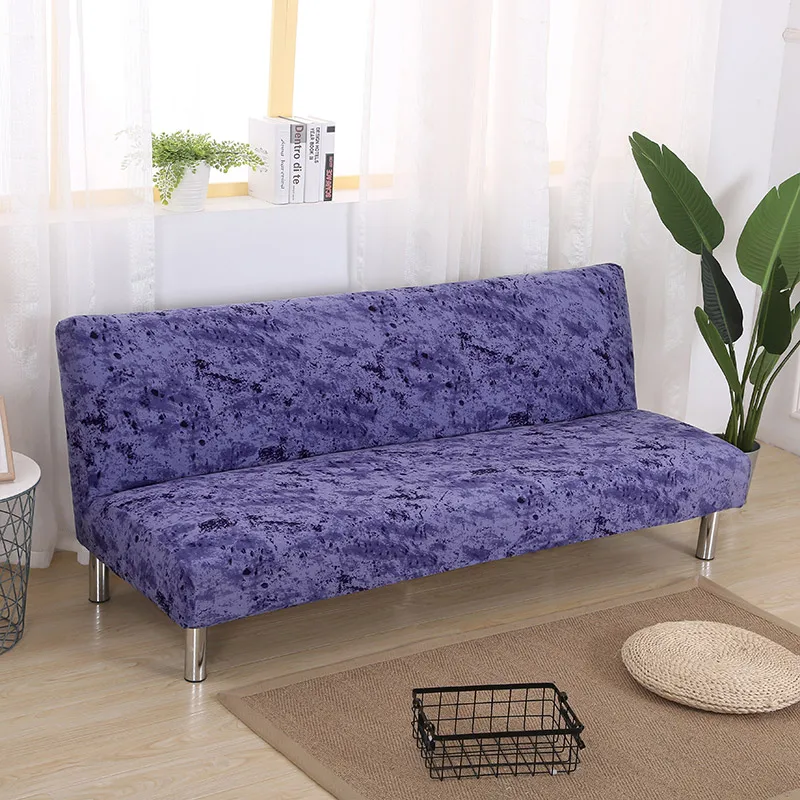 Blue Складной чехол для дивана, кровати, плотный, все включено, противоскользящий, чехол для дивана, эластичный, стрейч, чехол для дивана, длина от 165 до 185 см - Цвет: Blue