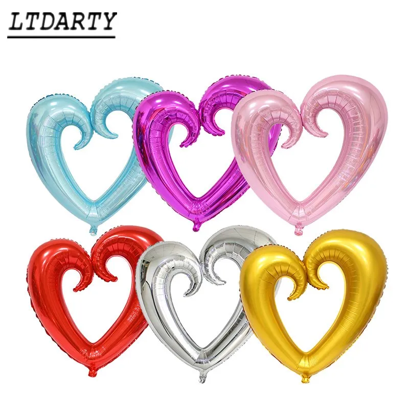 43 дюйма любовь в дырочку с цветами форме сердца Форма праздничные воздушные шары