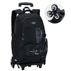 Рюкзак-тележка для мальчиков и девочек, съемный Школьный рюкзак на 26 колесах для лестницы