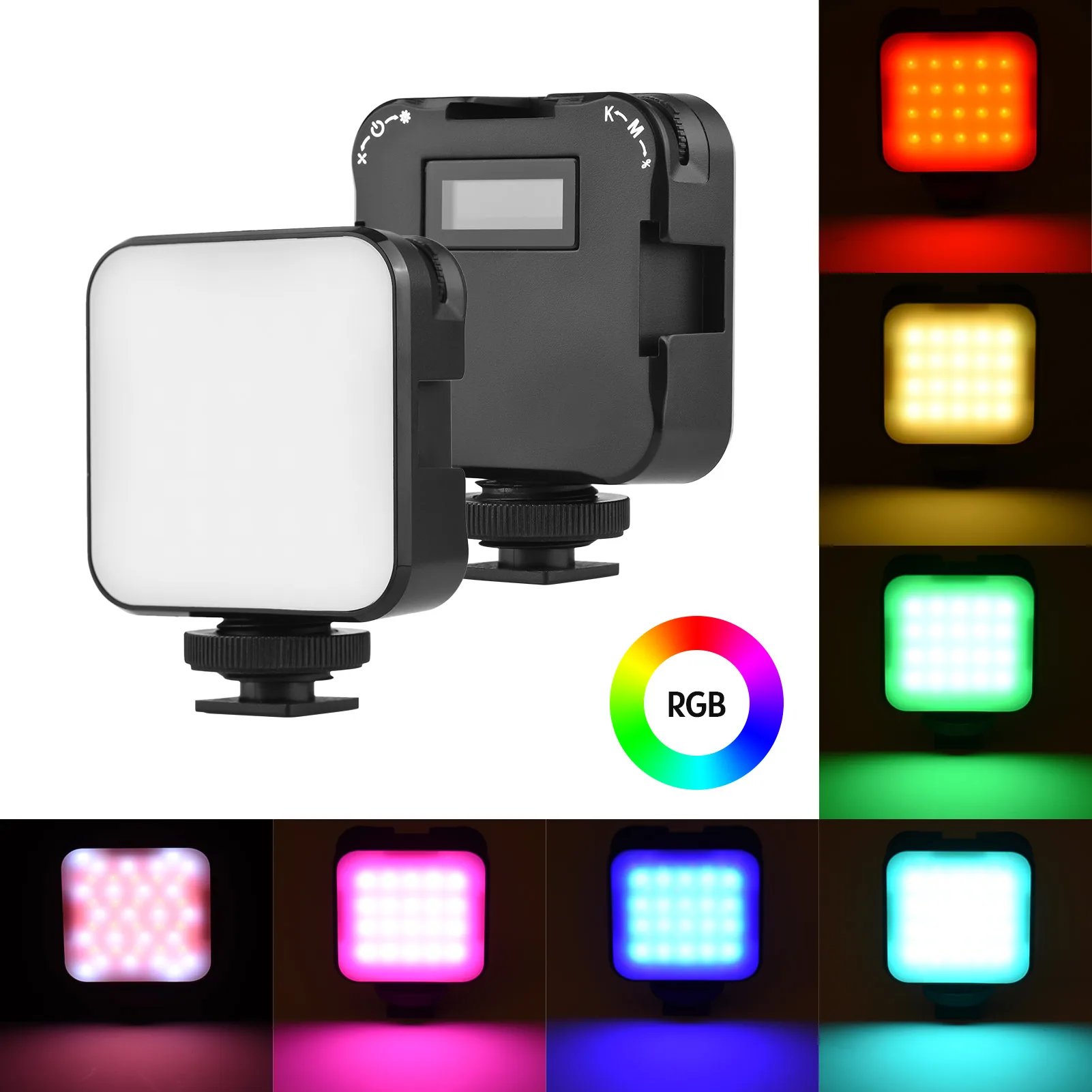 

Mini RGB LED Video Light Photography Lamp 6W 2500-9000K CRI95+ with OLED Screen Display Built-in 1200mAh Battery Photo Studio