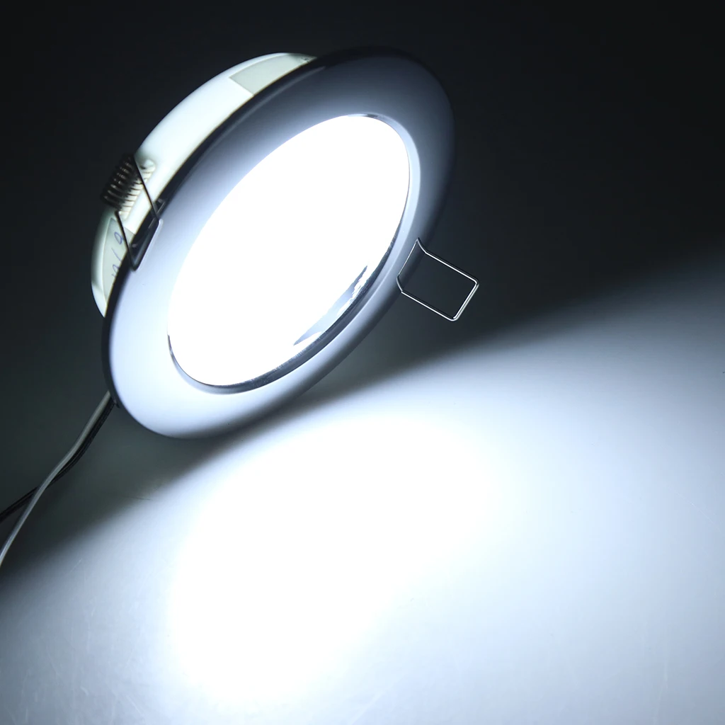 

RV Boat Recessed Ceiling Interior Light, Cool White 12V Round LED Lights for Cabinet Trailer Camper Boat Motorhome Yacht - 4.5W