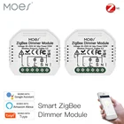 Moes Mini DIY Tuya ZigBee диммер модуль концентратор требуется Smart Life Tuya App Alexa Google Home Голосовое управление 12 way 1 gang