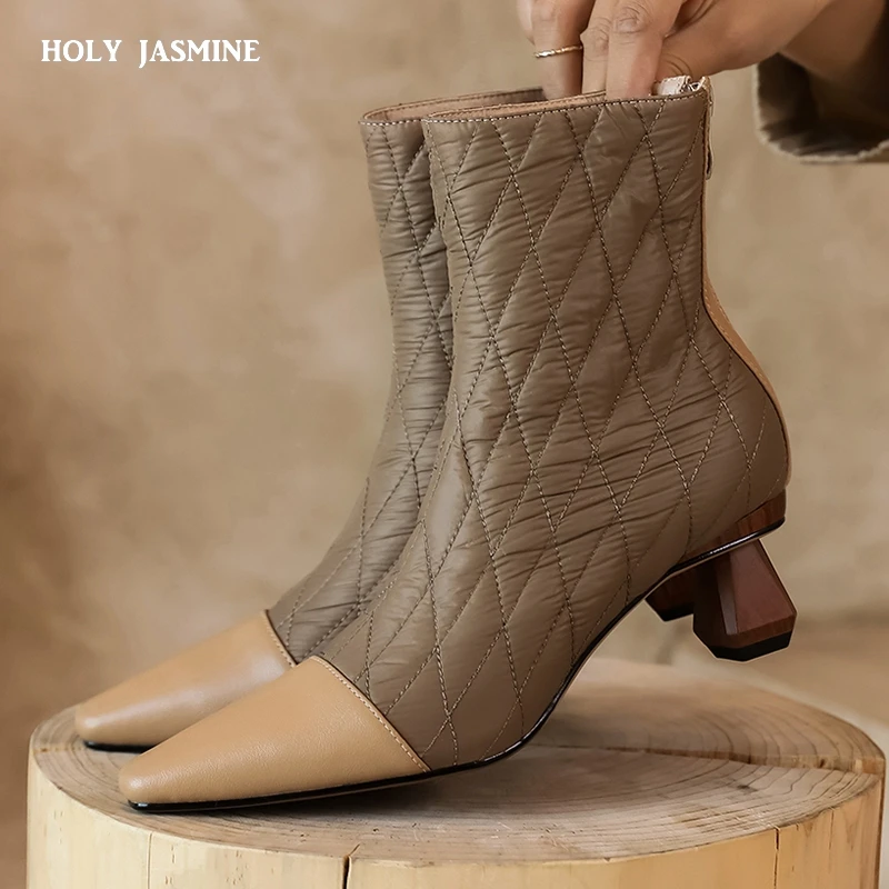 

Женские ботинки; Новинка 2020 года; Модные зимние ботинки из натуральной кожи; Женские Повседневные Легкие ботильоны; Botas Mujer; Зимние ботинки