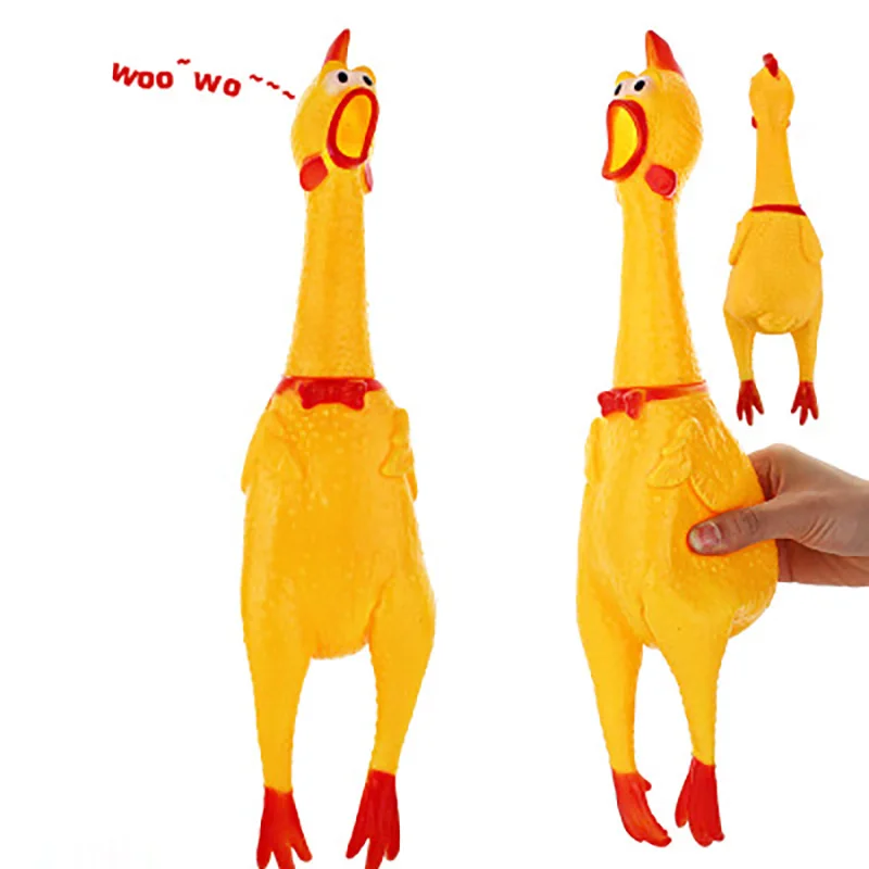S/M/L питомцы игрушечные собаки пищат игрушки желтый резиновый кричащий куриный