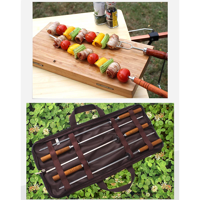 Барбекю Игла-вилка с сумкой для хранения шампура из нержавеющей стали барбекю