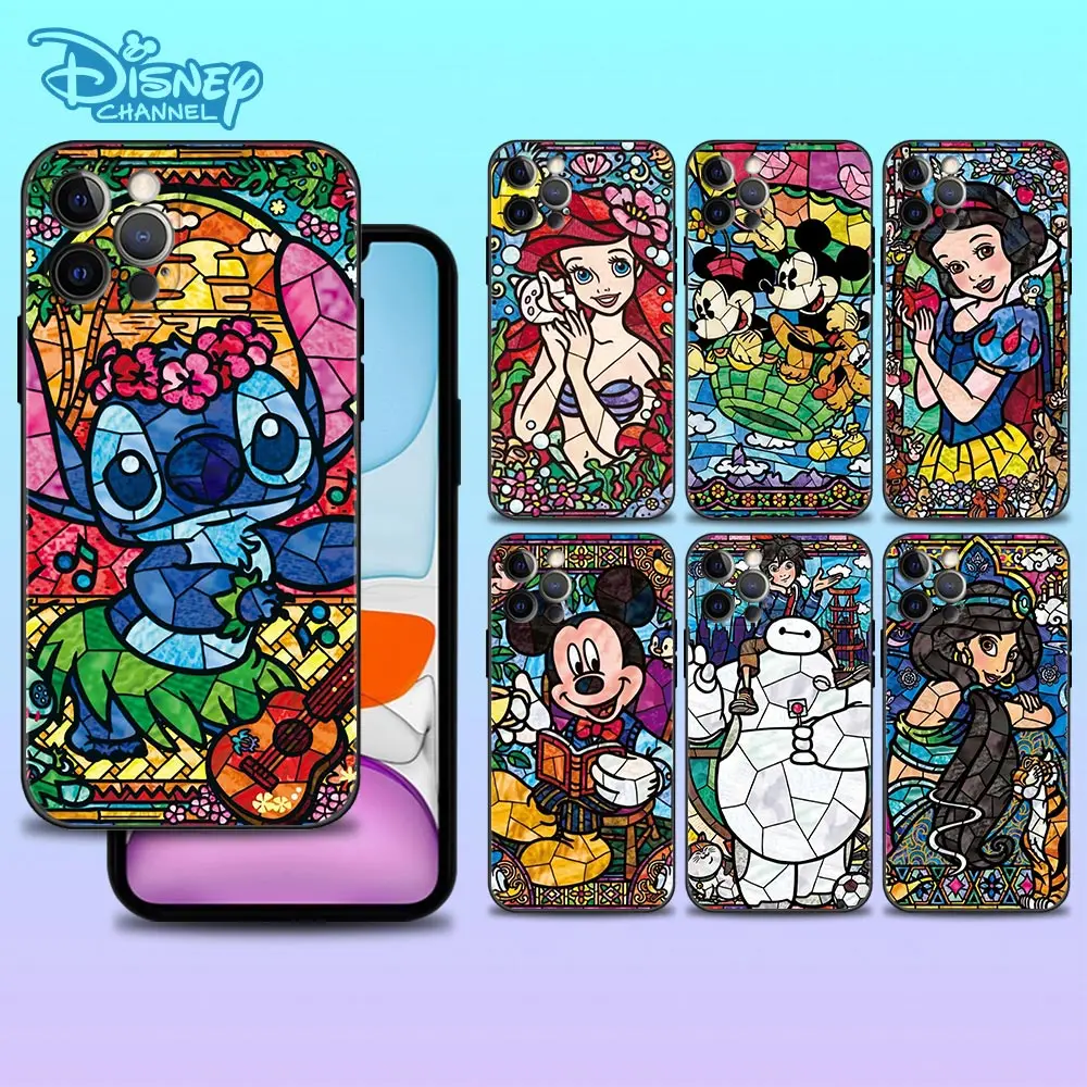 

Back Shell For App iPhone 11 XS Max XR X SE(2020) 7 8 6 6S Plus Cover Case Fundas Disney Cartoon Mouse And Princess Painting Art