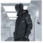 Функциональная куртка со съемным капюшоном водонепроницаемая silenstorm techwear ninjawear darkwear streetwear aesthetic futuristic
