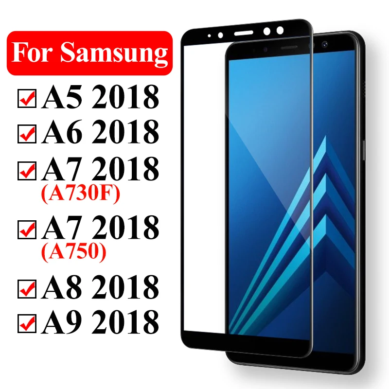 Защитное стекло для samsung galaxy a5 a6 a7 a8 a9 2018 экранный протектор samsun galax a 5 6 7 8 9
