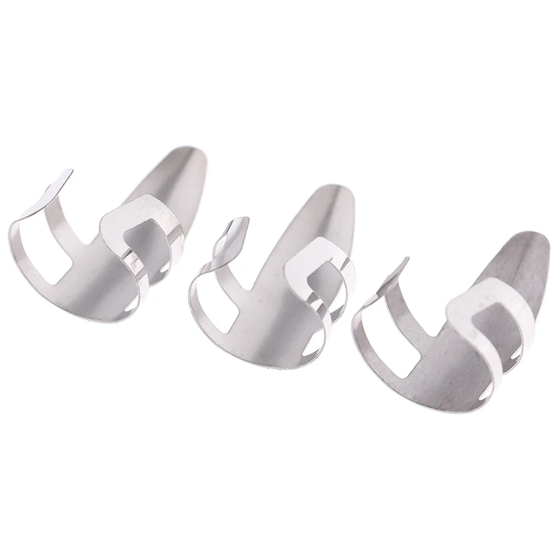 neue 3 finger nagel gitarre picks plektren set metall akustische elektrische bass gitarre zubehör edelstahl free global shipping