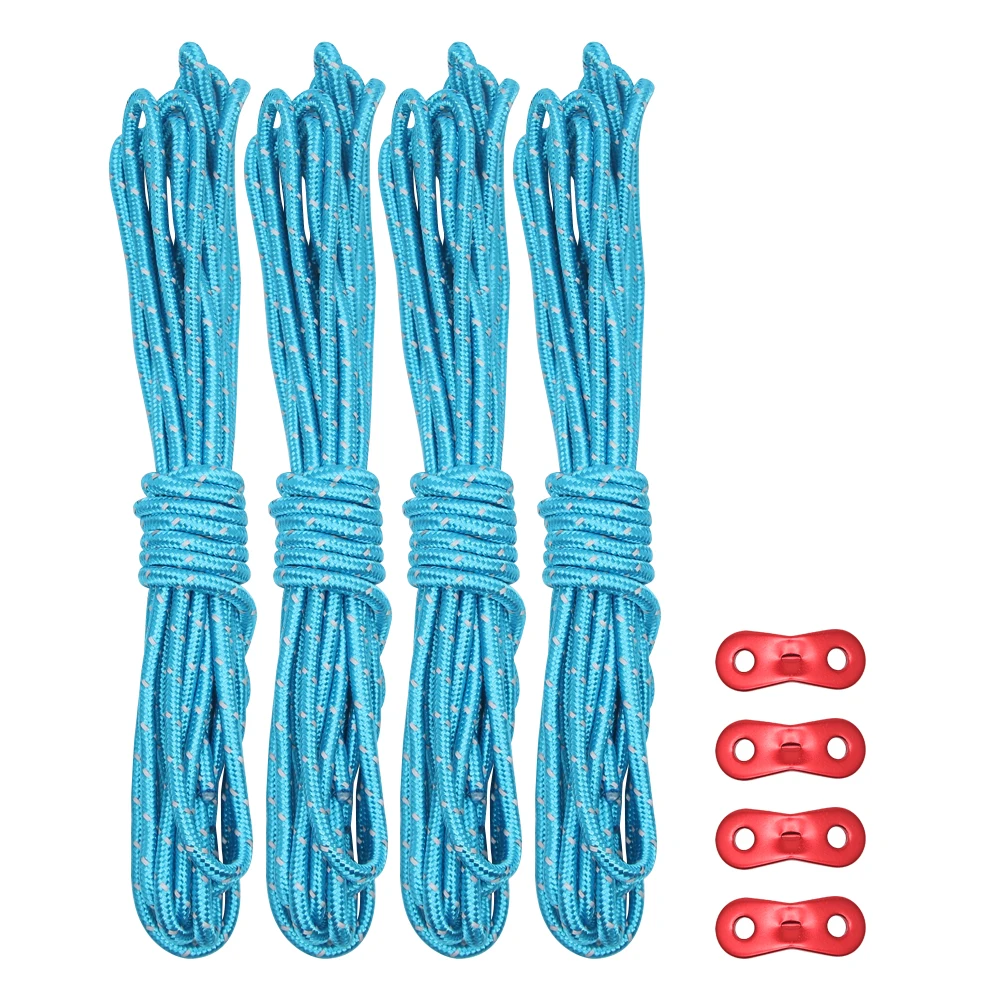 

4 Meters Dia.4mm 4 Pcs Cores Parachute Cord Lanyard Outdoor Camping Rope Climbing Hiking Survival Equipment Tent Accessories