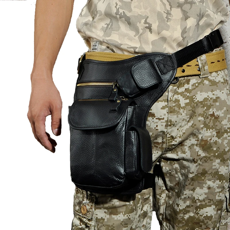 Винтажная поясная сумка для мужчин сумочка на бедро из натуральной кожи мотоцикл