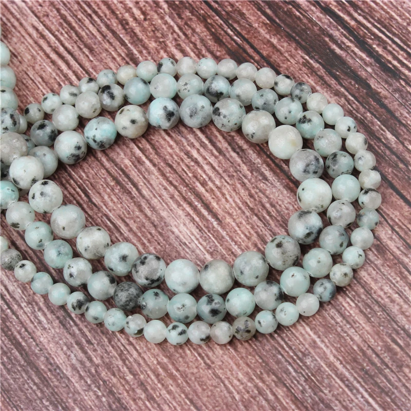 

Natural Tianshan Blue Stone Beads Round Beads Loose Beads For Making Jewelry DIY Bracelet Necklace 4/6/8/10/12 / MM