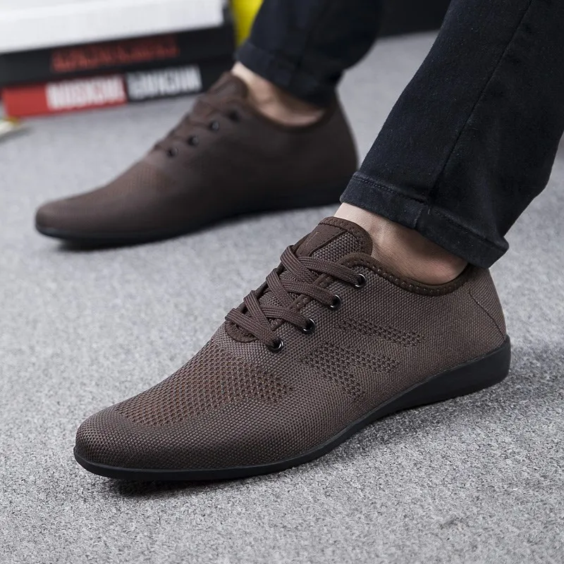 

Men Shoes Breathable Men Casual Shoes Sneakers Low Lace-up Mesh Male Shoes Comfortable Flat Shoes For Men Zapatillas Hombre