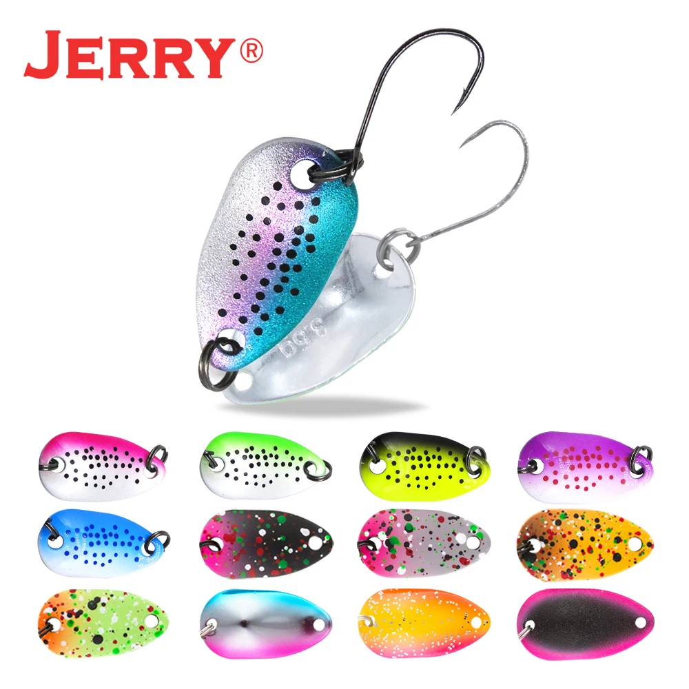 Jerry 1 шт. 2 г 3,5 г 4,5 г микро рыболовные ложки воблер несколько цветов рыболовные приманки Спиннер приманка форель ложка