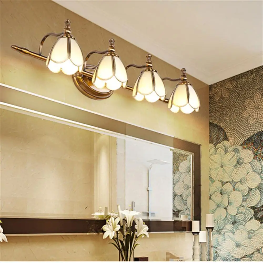 E14 лампы в форме свечи Настенный светильник Vanity 1/2/3/4/5-Светильник Бра Освещение