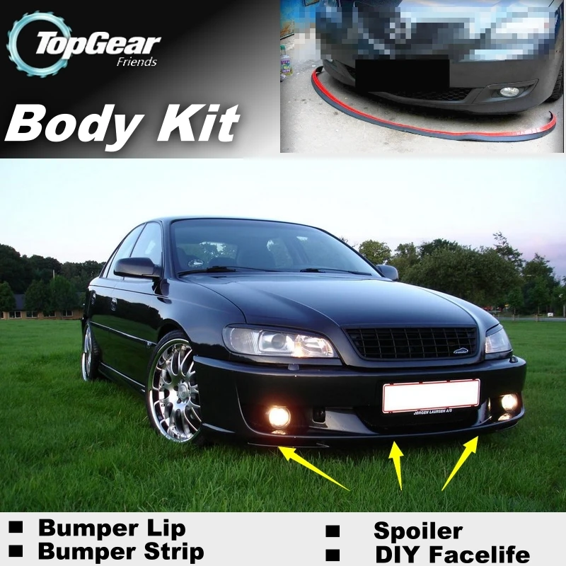 Дефлектор губ для бампера Vauxhall Omega B1 B2 юбка переднего спойлера ДЛЯ TopGear Friends