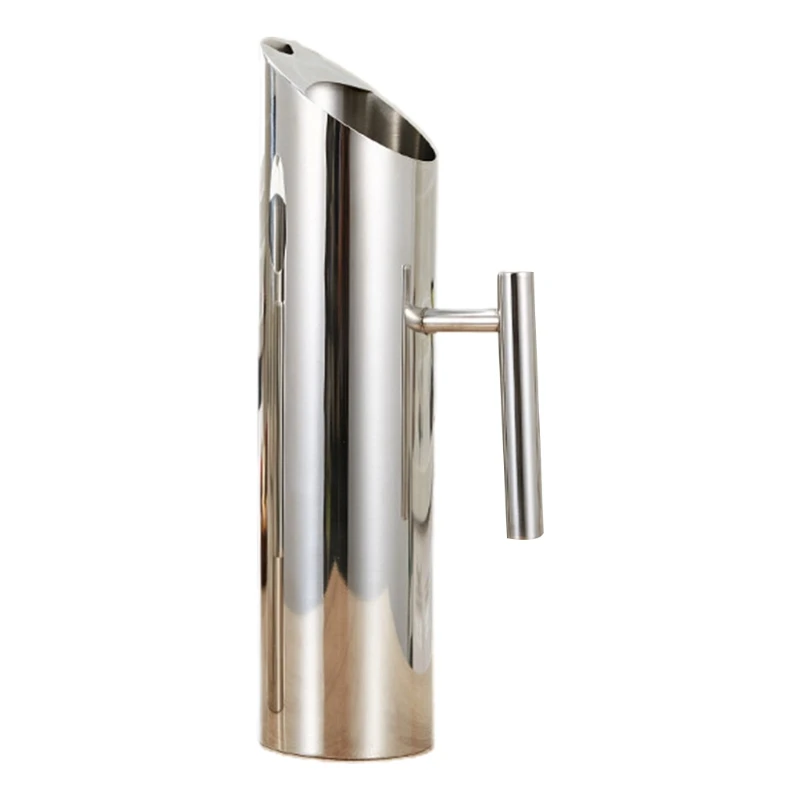 

Home Water Pitcher Ice Guard Tea Pot Kettle Jug Stainless Steel Bar Curling Cold Beverages Juice Pot Kitchen Kettle Bar