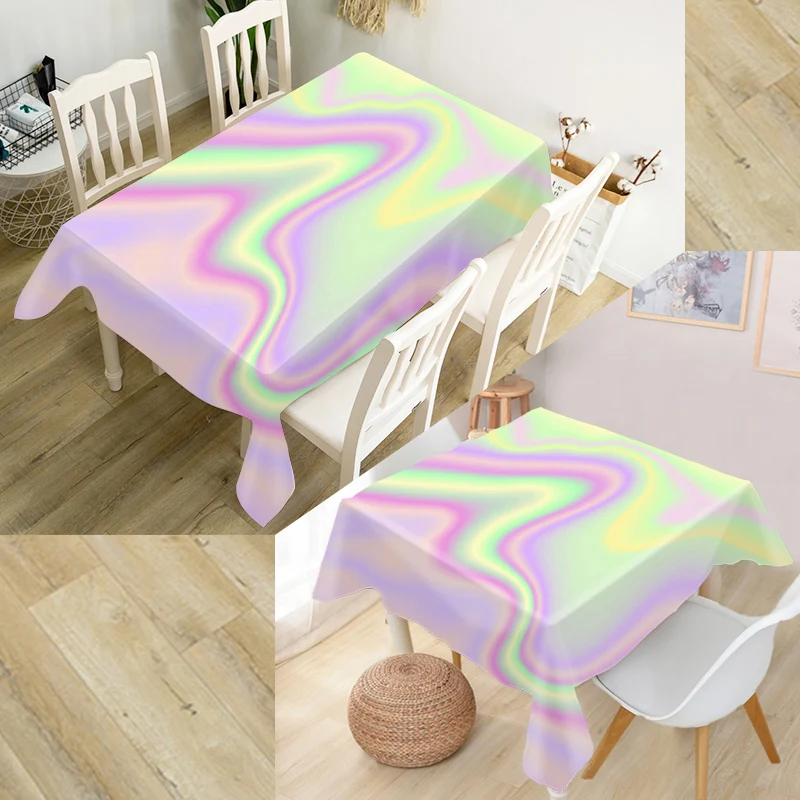 Новинка Красивая 3D скатерть голографические фоны оксфордская ткань