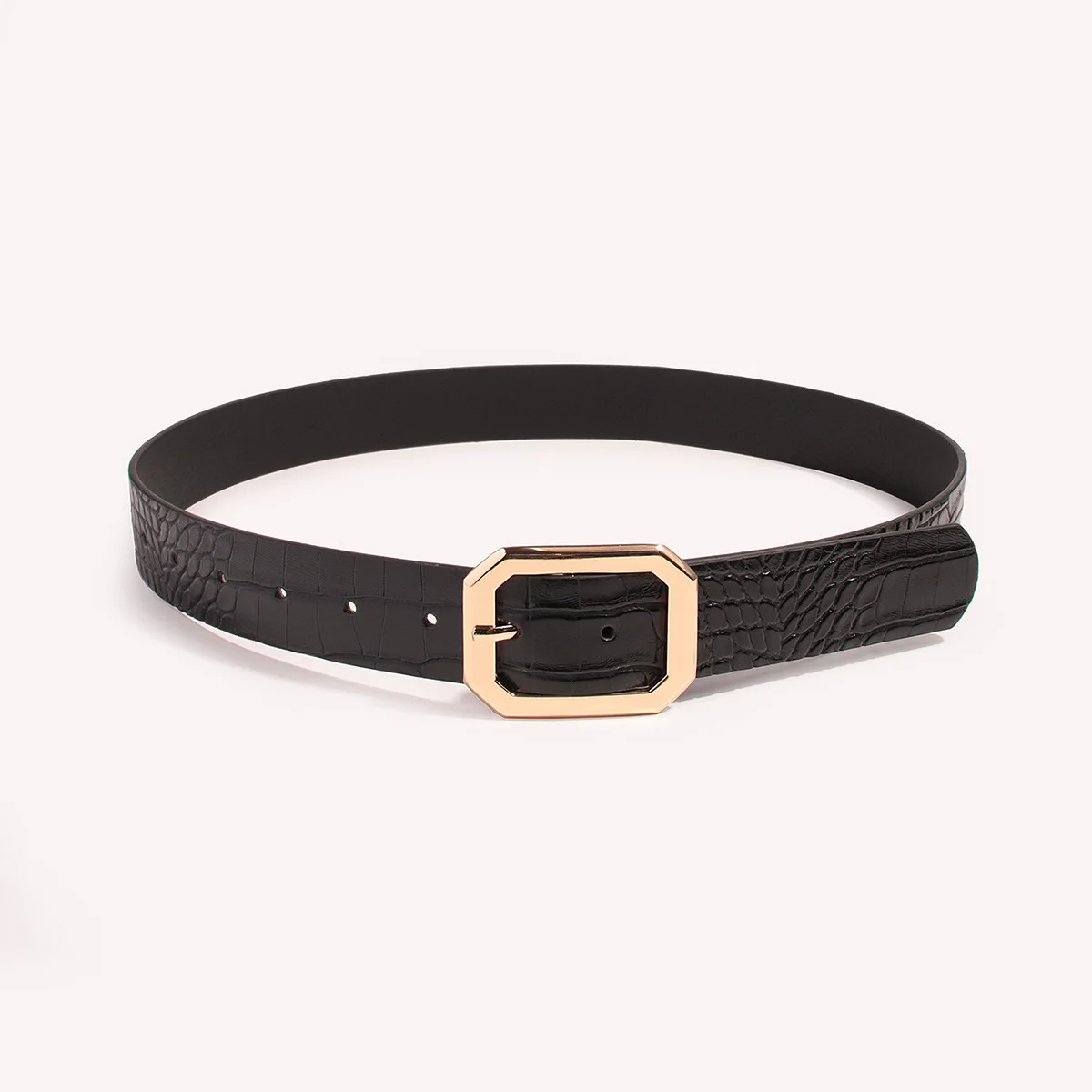 

Casual Leather Jeans Belts with Prong Buckle