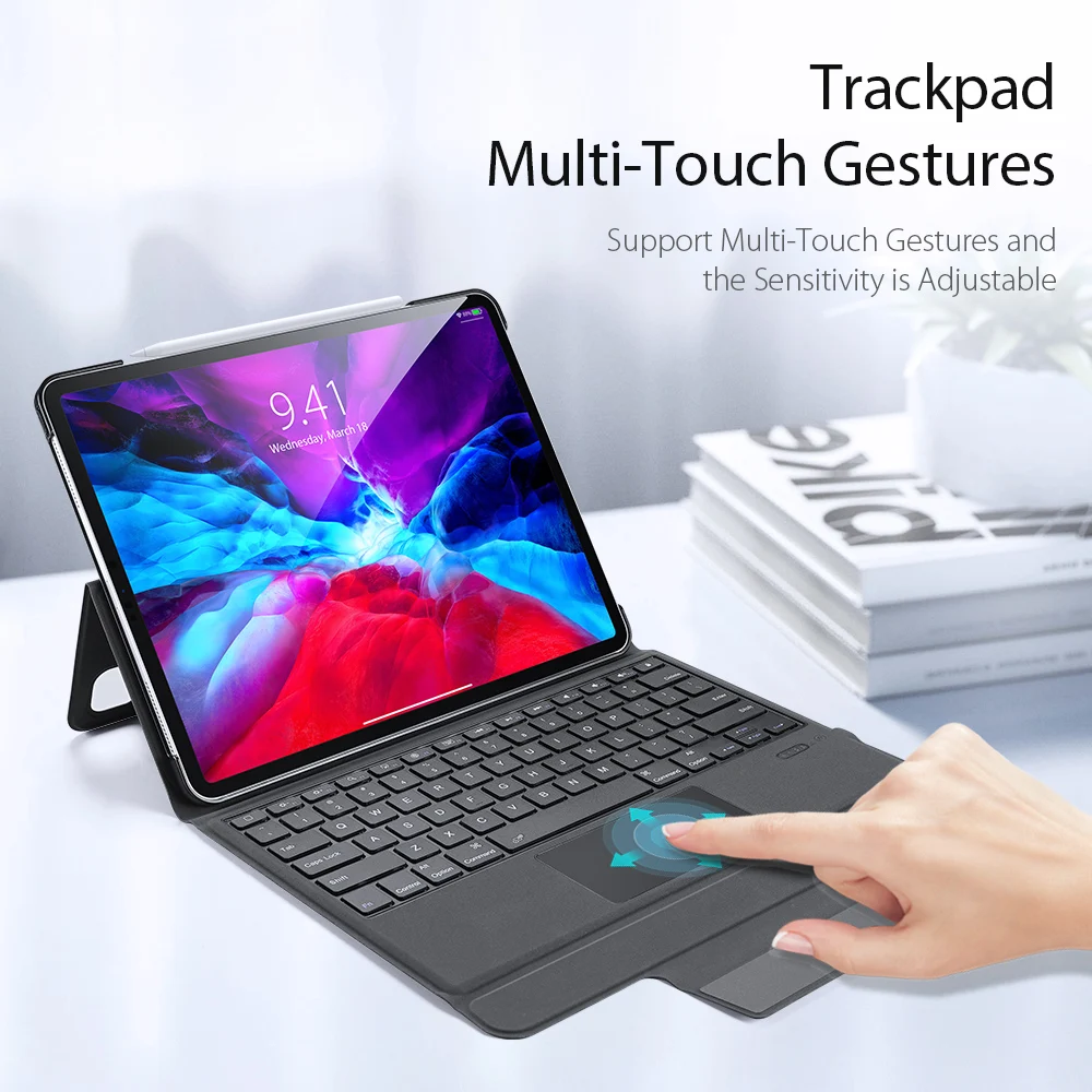 Wireless Bluetooth Touch Keyboard Protective Case For Apple iPad Pro 12.9 2020 A2069 A2232 Auto Sleep Wake Stand PC Cover
