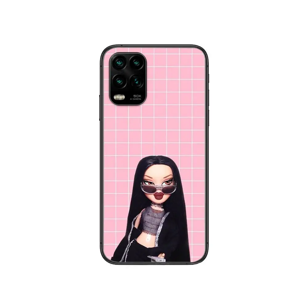 

Cute doll bratz doll cartoon Phone Case For XiaoMi Redmi Note 10 9S 8 7 6 5 A Pro T Y1 Anime Black Cover Silicone Back Pre