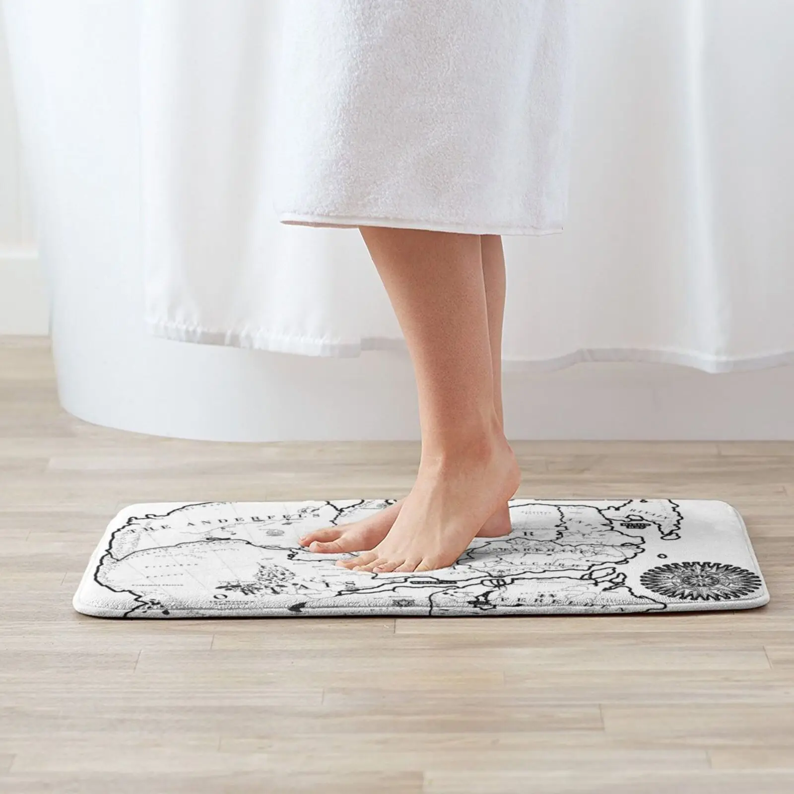 Коврик с картой Thedas нескользящий коврик для входной двери в спальню изображением