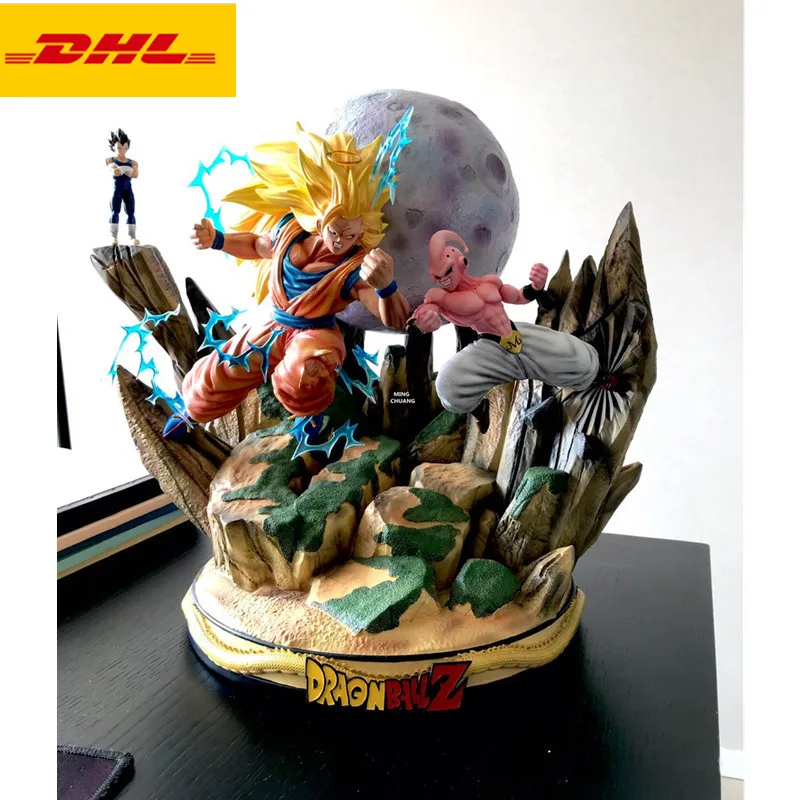22 &quotДраконий жемчуг статуя Saiyan бюст Сон Гоку VS Majin Buu полная длина портрет