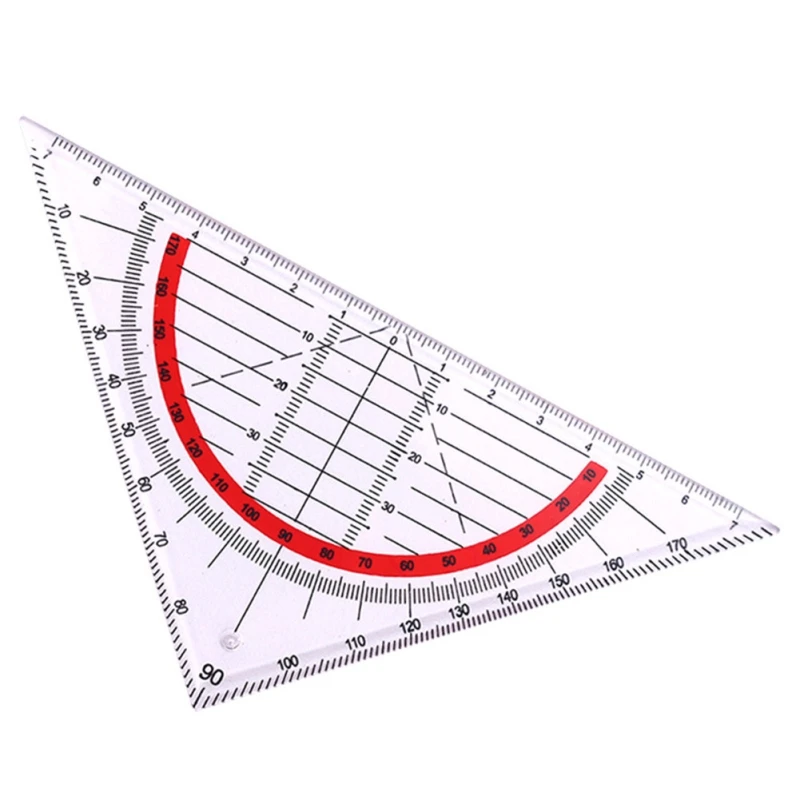 

1 шт. многофункциональная треугольная линейка Vividcraft пластиковые товары для измерения углов прямая Линейка школьный инструмент канцелярски...