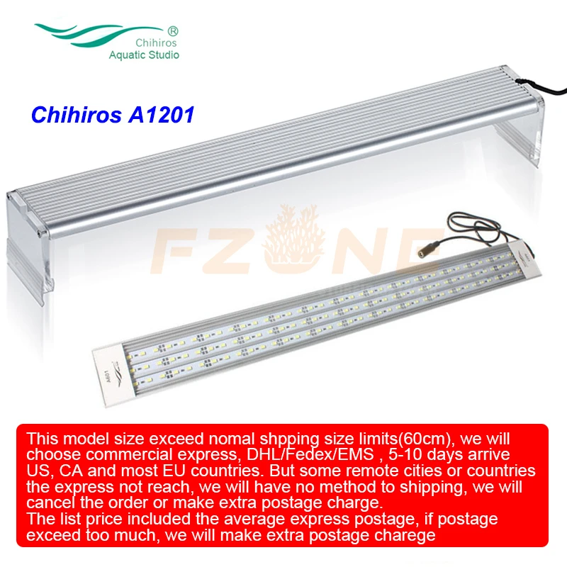 Chihiros A-Serials 90-120 см аквариумный светодиодный светильник ing светильник лампа растение растительный светильник с крышкой или подвесным фиксатором с регулятором яркости - Цвет: A1201