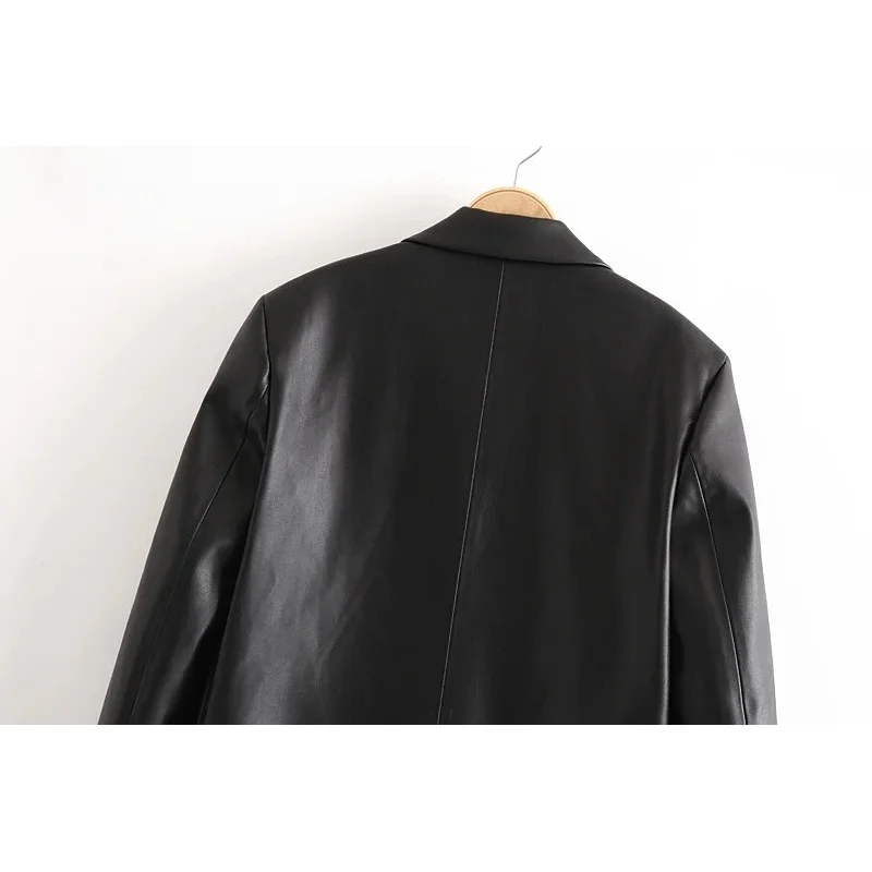 

Imitation leather loose suit