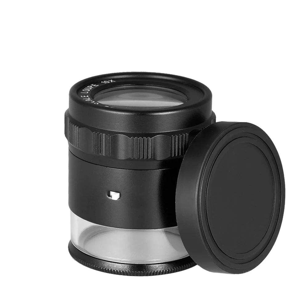 10X мини многофункциональная ранняя лупа портативная Ювелирная Лупа 28 мм с 8