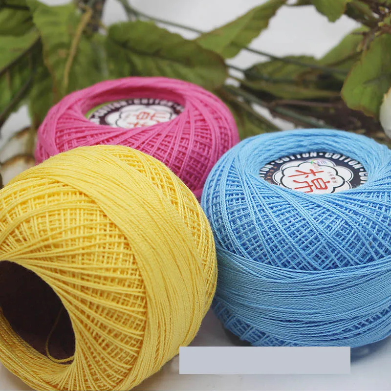 Розничная продажа 50 г/шарик 8 # 2ply DIY цветная тонкая кружевная Пряжа пряжа для