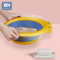 foldable baby bath tub folding basin silicone bathtub portable children washing face foot tubs collapsible thicken washbasin