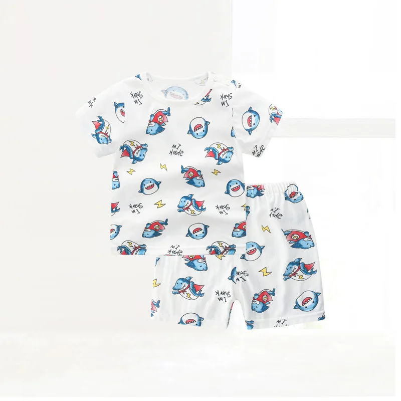 Детская летняя одежда новинка футболки и шорты для сна комплект - Цена: 449,35 руб.