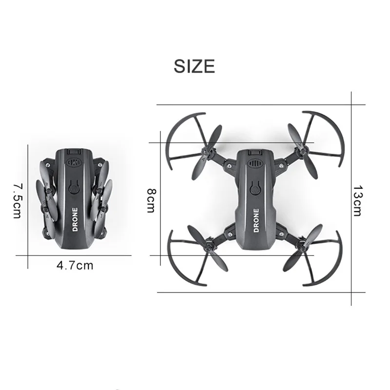 Камера 5MP мини Дрон Квадрокоптер WiFi Радиоуправляемый вертолет FPV Безголовый режим складной пульт дистанционного управления Квадрокоптер игрушка селфи Дрон