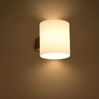 3w5w led wall sconce light fixture glass lamp e27 bulb bedroom hotel store cafe warm white