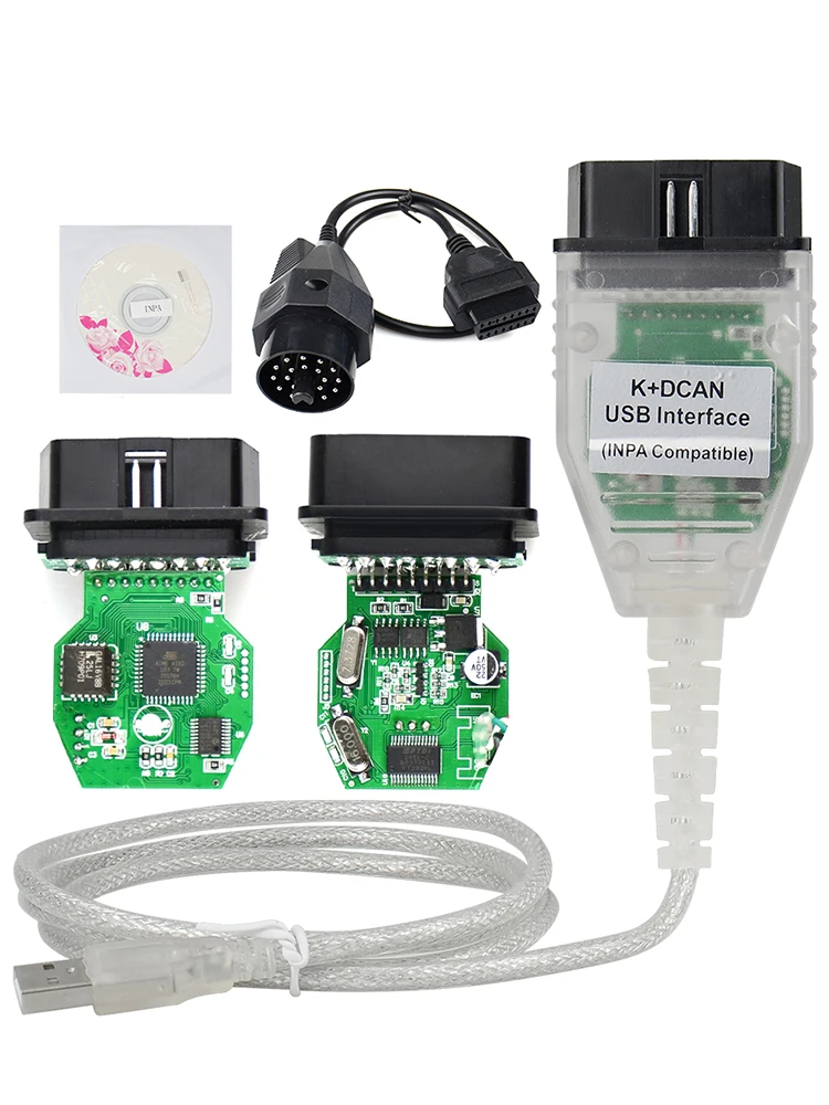 2021 полный чип для BMW INPA K DCAN + может FTDI USB диагностический Интерфейс совместим с
