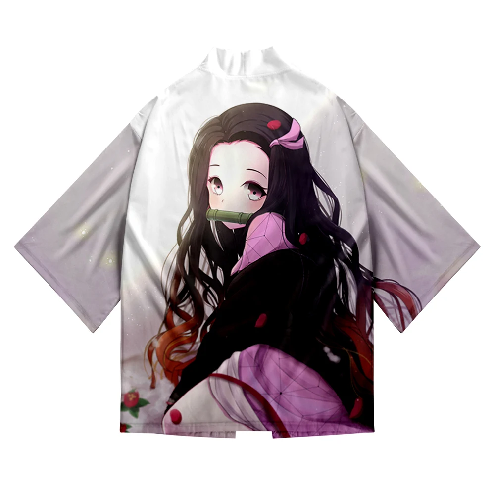 Новое кимоно Demon Slayer Kimetsu no Yaiba для мужчин/женщин модное повседневное кимоно Harajuku стиль кимоно унисекс Одежда