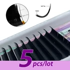 5 шт.лот Отличное качество мягкие ресницы оптом CD изгиб все размеры с высококачественной упаковочной коробкой плоские ресницы для наращивания