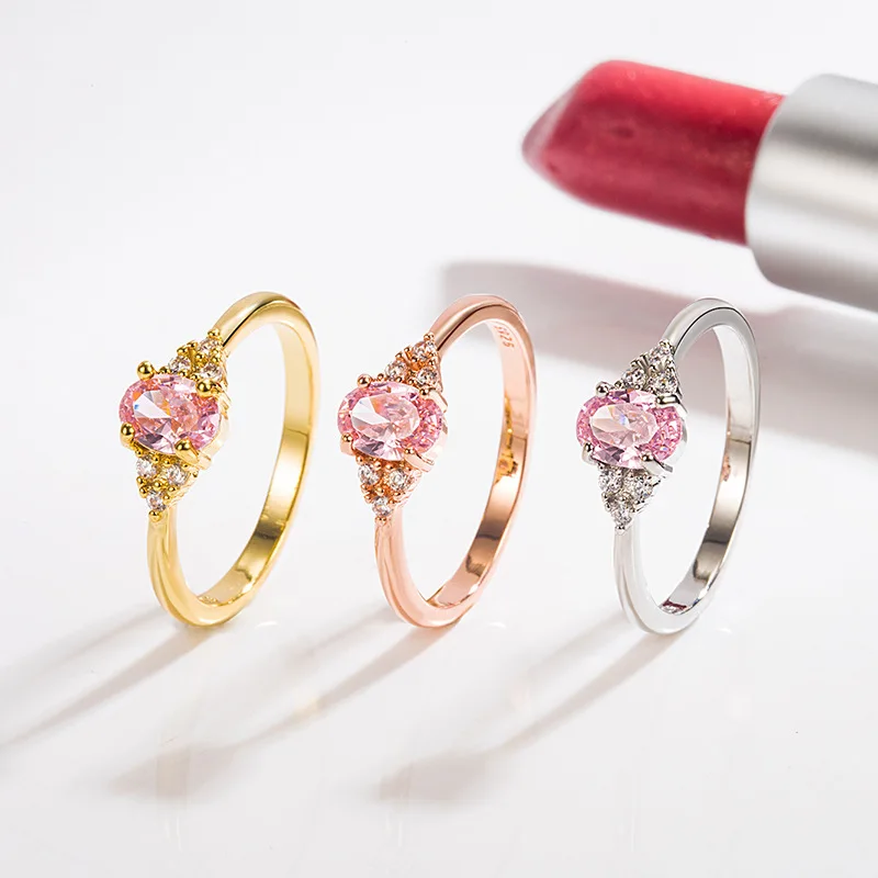 

DIWENFU 14K Rose Gold Peridot Jewelry Ring for Women Fine Anillos De Pink Topaz Gemstone Silver 925 Jewelry Wedding Bands Anel